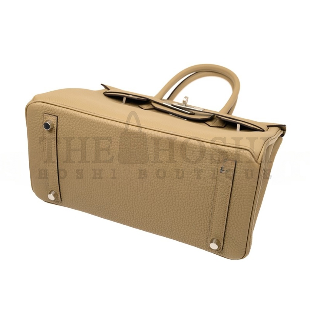 H**me5 BIRKIN 30 TOGO LEATHER MILK TEA COLOR SILVER BUCKLE BAG BK308QTGSS (30*23*15cm) Master Quality